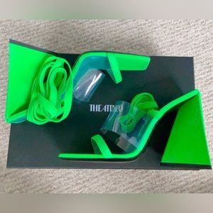 SOLD* New in Box The Attico Isa Sandal Florescent Green Ankle 39.5 (women's 9)